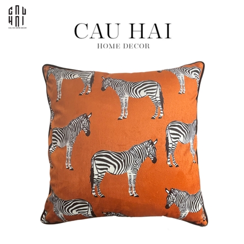 VỎ GỐI THÊU AMBER HERD