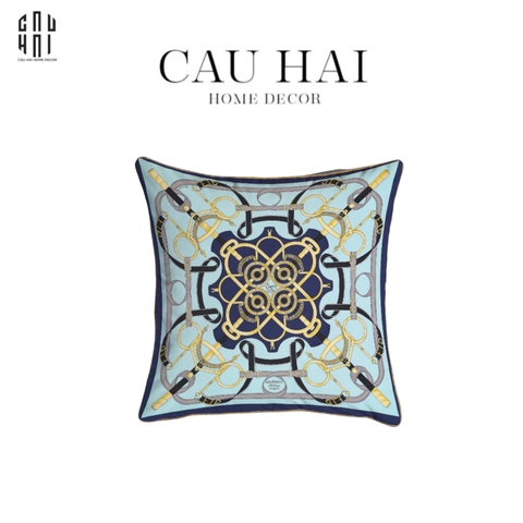 VỎ GỐI NHUNG CAO CẤP EPERON D'OR 45. - MARINE