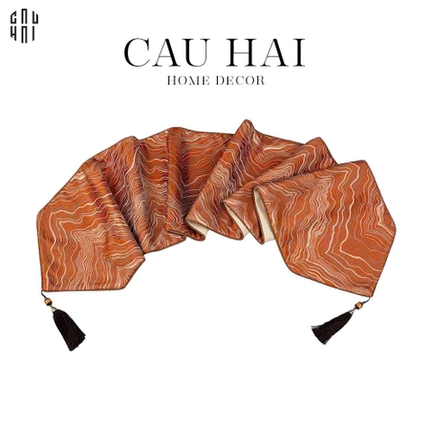 KHĂN TRẢI BÀN ORANGE SATURN 2M2