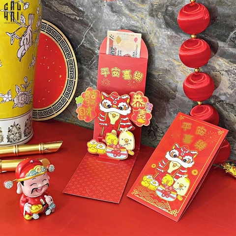 BAO LÌ XÌ 3D KỲ LÂN ĐỎ