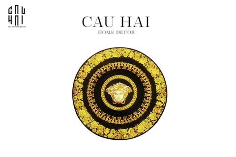 THẢM TRÒN TRẢI SÀN - ROUND CARPET - D100 GIANNI VERS. GOLDEN MEDUSA BAROQUE PANTERN