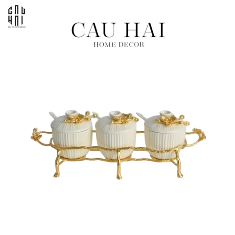 HOME COUTURE  - GOLDEN BRANCH ORNAMENT TRILOGY JAR - LỌ KẸO SS25