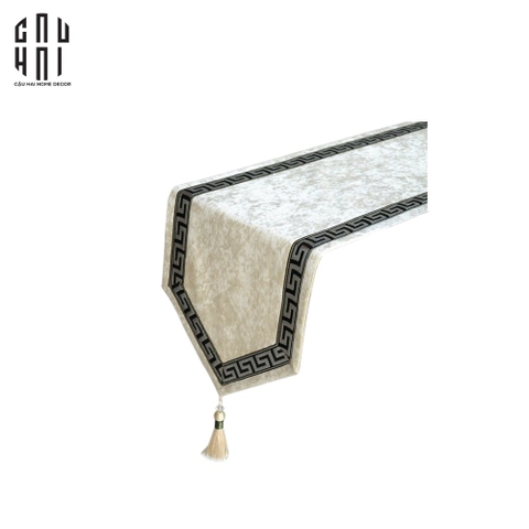 KHĂN TRẢI BÀN - TABLE RUNNER CROCHET BLANC 3M2