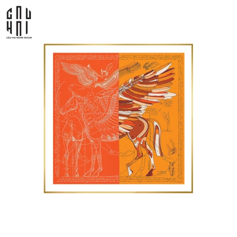 TRANH CANVAS HALF ORANGE PEGASUS 90X90CM