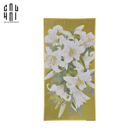 TRANH CANVAS HOA LY TRẮNG - WHITE LILY 60X120CM