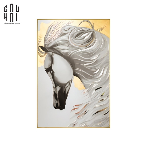 TRANH CANVAS BẠCH MÃ - WHITE HORSE 80X120CM