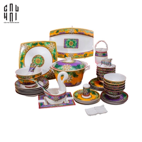 MAISON DE LUXE - SET CHÉN DĨA JUNGLE VERSUS PREMIUM 60PCS SA23