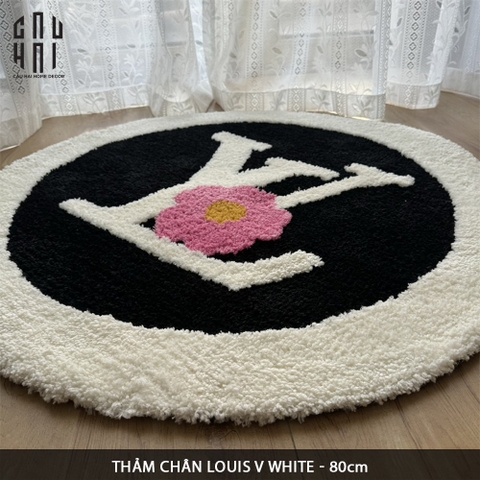 THẢM CHÂN LOUIS V - WHITE 80CM