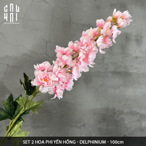 SET 2 CÀNH HOA PHI YẾN - DELPHINIUM - HỒNG NHẠT