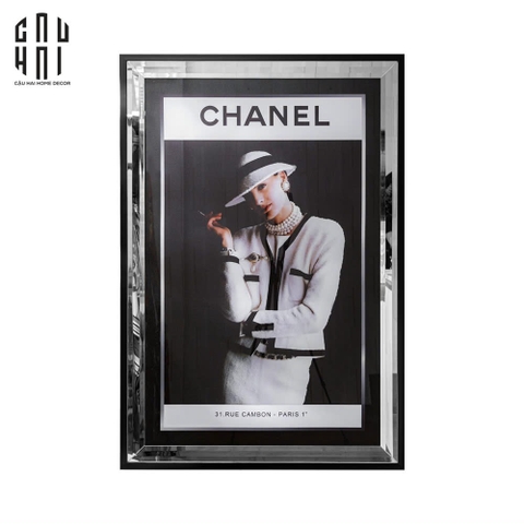 TRANH CANVAS CAO CẤP C-HAT GIRL 80X120CM - PHIÊN BẢN VIỀN ỐP GƯƠNG