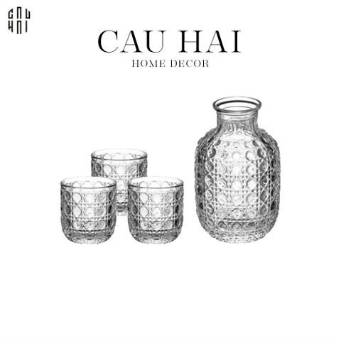 SET BÌNH NƯỚC THUỶ TINH LUXURY D.O UP DOWN CUP