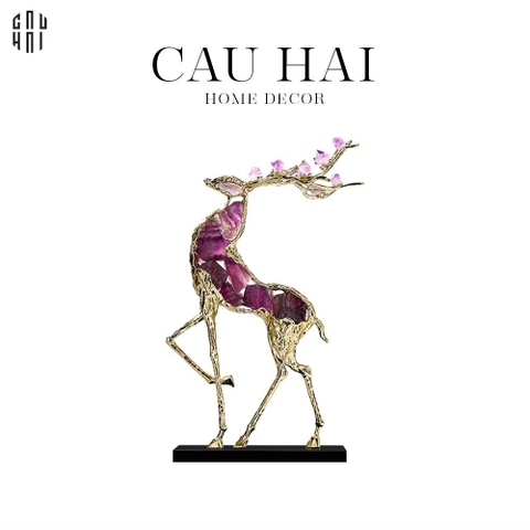 HOME COUTURE - BRASSON JEWELRY ORNAMENT- STANDING GODDESS ELK SS25