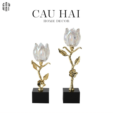HOME COUTURE / SET ĐẾ NẾN TRANG TRÍ CRYSTAL LIGHT ROSÉ SS25