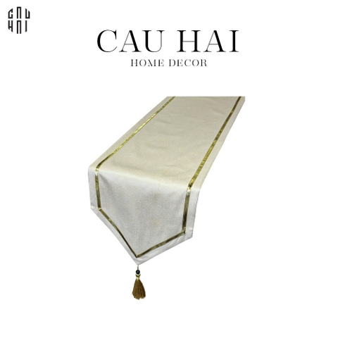 KHĂN TRẢI BÀN THERESA WHITE 2M8