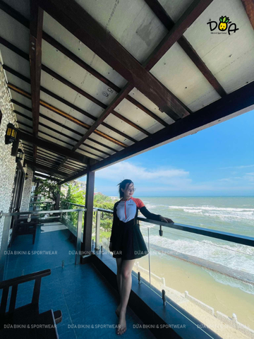 #635  Feedback xinh đẹp từ chị đẹp @VânPhạm với mẫu đồ bơi tay dài liền váy | DỨA BIKINI & SPORTWEAR