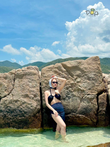 #615 Feedback xinh yêu của chị @Tường Vy | Mẫu đồ bơi 3 mảnh mix chân váy dài | DỨA BIKINI & SPORTWEAR
