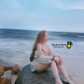 #138 Feedback bikini cạp cao dây cột cam đất
