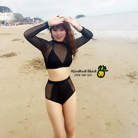 #170 Feedback mẫu hai mảnh tay dài lưới của chị @Hoa