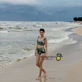 #259 Feedback mẫu hai mảnh cạp cao họa tiết nhiệt đới của chị @Lily Vũ