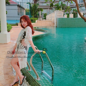 #295 Feedback mẫu hai mảnh cut eo phối trắng và áo khoác ren của chị @Trang Nguyễn