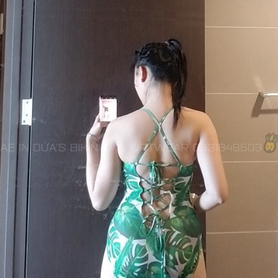 #380 Feedback mẫu liền họa tiết nhiệt đới của chị @Tin