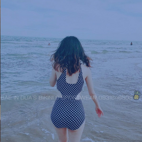 #411 Feedback mẫu liền cut eo chấm bi của chị @Phan Thao Uyen