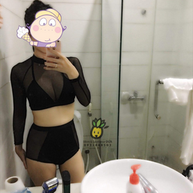 #86 Feedback bikini tay dài lưới Của chị @Rachel
