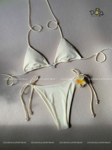 HANA BIKINI SET - Dồ bơi nữ hai mảnh hoa sứ xinh xắn đi biển | DỨA BIKINI & SPORTWEAR