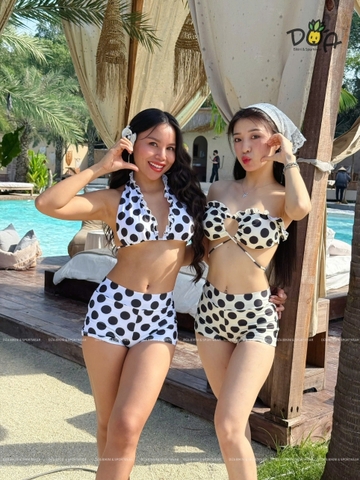 Đồ Bơi Nữ Hai Mảnh Quần Đùi Cạp Cao Xinh Xắn - JUNII BIKINI BKT045 | DỨA BIKINI &SPORTWEAR