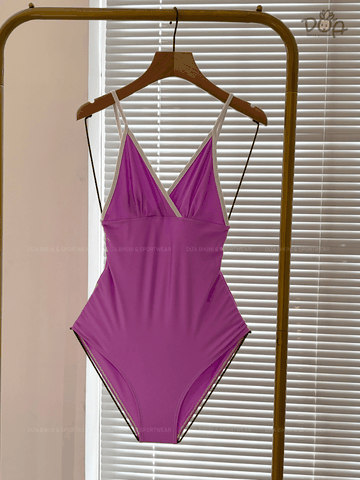 MELIA SWIMSUIT  | Đồ Bơi Nữ Một Mảnh Phối Viền Trắng| Dứa Bikini & Sportwear