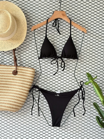 Đồ Bơi Nữ Hai Mảnh Cạp Thấp Chất Thun Gân  | DỨA BIKINI & SPORTWEAR