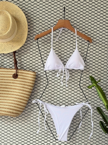 Đồ Bơi Nữ Hai Mảnh Cạp Thấp Chất Thun Gân  | DỨA BIKINI & SPORTWEAR