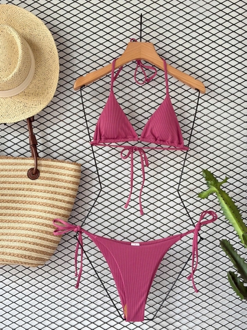 Đồ Bơi Nữ Hai Mảnh Cạp Thấp Chất Thun Gân  | DỨA BIKINI & SPORTWEAR