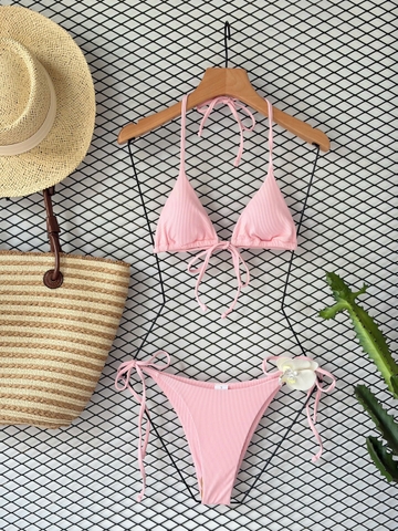 Đồ Bơi Nữ Hai Mảnh Cạp Thấp Chất Thun Gân  | DỨA BIKINI & SPORTWEAR