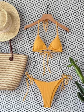 Đồ Bơi Nữ Hai Mảnh Cạp Thấp Chất Thun Gân  | DỨA BIKINI & SPORTWEAR