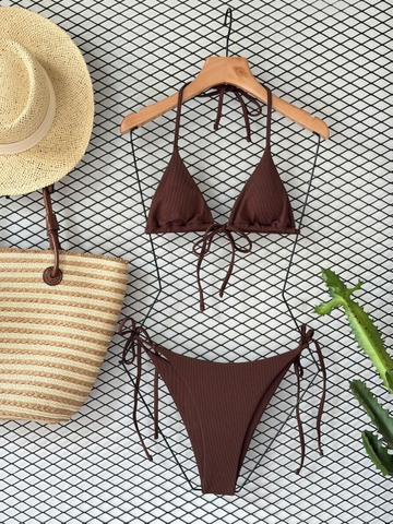 Đồ Bơi Nữ Hai Mảnh Cạp Thấp Chất Thun Gân  | DỨA BIKINI & SPORTWEAR
