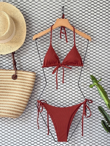 Đồ Bơi Nữ Hai Mảnh Cạp Thấp Chất Thun Gân  | DỨA BIKINI & SPORTWEAR