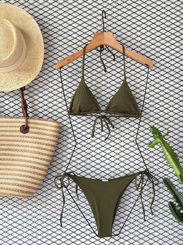 Đồ Bơi Nữ Hai Mảnh Cạp Thấp Chất Thun Gân  | DỨA BIKINI & SPORTWEAR