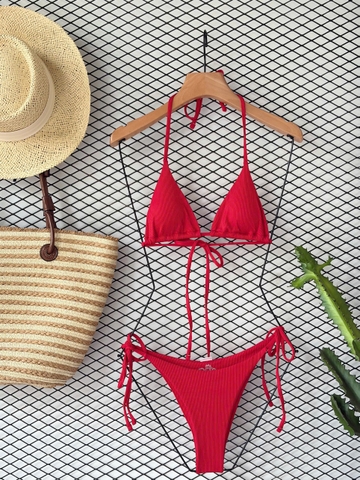 Đồ Bơi Nữ Hai Mảnh Cạp Thấp Chất Thun Gân  | DỨA BIKINI & SPORTWEAR