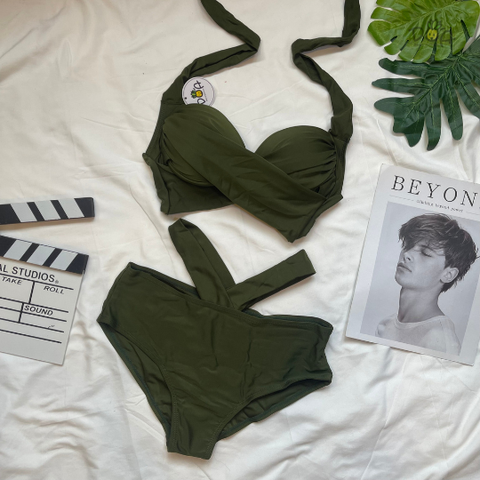 Đồ bơi nữ hai mảnh cạp cao dây bụng | DỨA BIKINI & SPORTWEAR