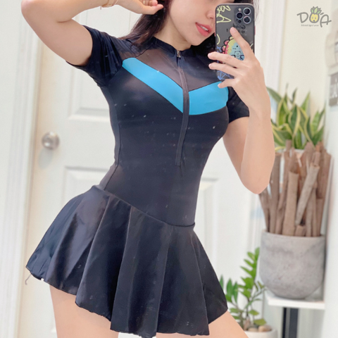 Đồ bơi nữ hai mảnh dáng váy xòe tay ngắn | DỨA BIKINI & SPORTWEAR