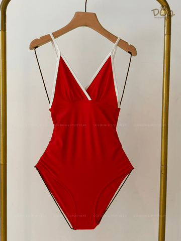 MELIA SWIMSUIT  | Đồ Bơi Nữ Một Mảnh Phối Viền Trắng| Dứa Bikini & Sportwear
