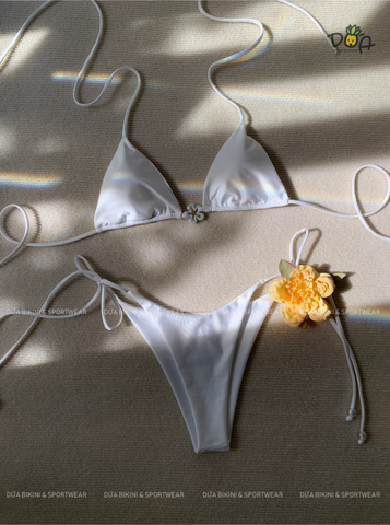 HANA BIKINI SET - Dồ bơi nữ hai mảnh hoa sứ xinh xắn đi biển | DỨA BIKINI & SPORTWEAR