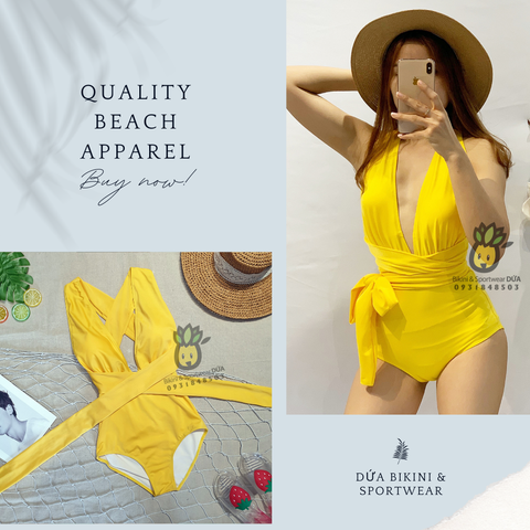 Bikini liền dây chéo nhiều màu sexy