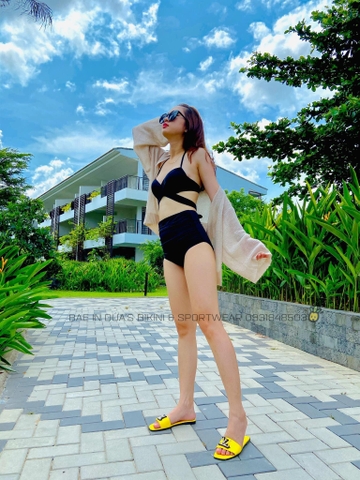 Đồ bơi nữ hai mảnh cạp cao gọng chéo nâng ngực | DỨA BIKINI & SPORTWEAR