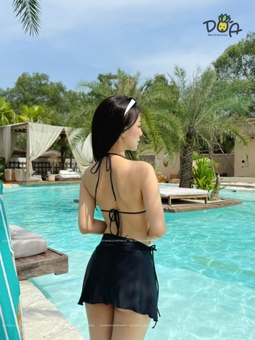 Đồ Bơi Nữ Ba Mảnh Cạp Thấp Khoen Tròn Cao Cấp - SIERRA LACE SET BKT047  | DỨA BIKINI &SPORTWEAR