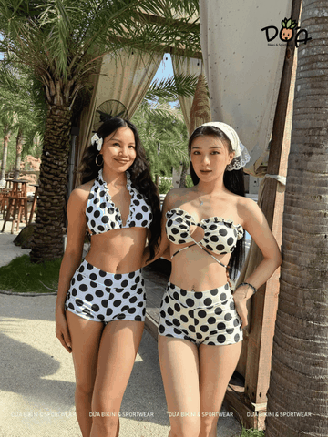 Đồ Bơi Nữ Hai Mảnh Quần Đùi Cạp Cao Xinh Xắn - JUNII BIKINI BKT045 | DỨA BIKINI &SPORTWEAR