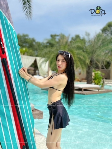 Đồ Bơi Nữ Ba Mảnh Cạp Thấp Khoen Tròn Cao Cấp - SIERRA LACE SET BKT047  | DỨA BIKINI &SPORTWEAR