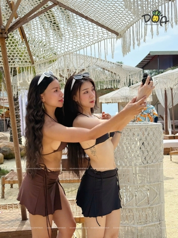 Đồ Bơi Nữ Ba Mảnh Cạp Thấp Khoen Tròn Cao Cấp - SIERRA LACE SET BKT047  | DỨA BIKINI &SPORTWEAR