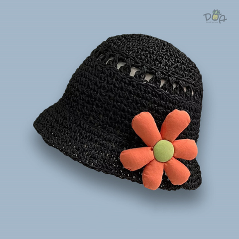 Nón bucket hoa